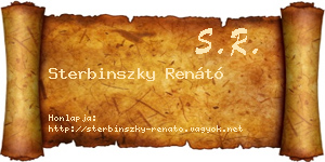 Sterbinszky Renátó névjegykártya