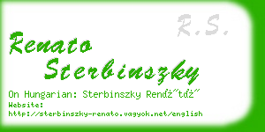 renato sterbinszky business card